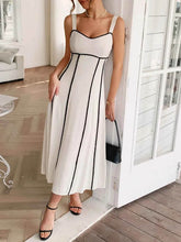 Contrast Wide Strap Midi Cami Dress.