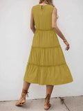 Frill Tiered Midi Dress.