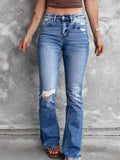 Distressed Flare Jeans for Women.