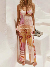 Tie Back Printed Cami and Pants Set.