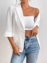 Classic Lapel Collar One Button Blazer.