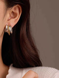 18K Gold-Plated Stainless Steel Chunky Earrings.
