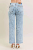 Judy Blue High Waist Stone Wash Straight Jeans Plus Size.