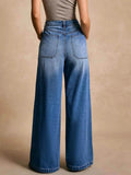 High-Waisted Wide-Leg Pocket Jeans.