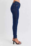 Judy Blue Plus Size Mid Rise Tummy Control Skinny Jeans.