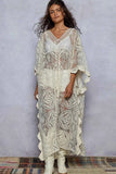 Lace Embroidered Beach Cover Up Kaftan.