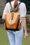 Large PU Leather Backpack Bag.