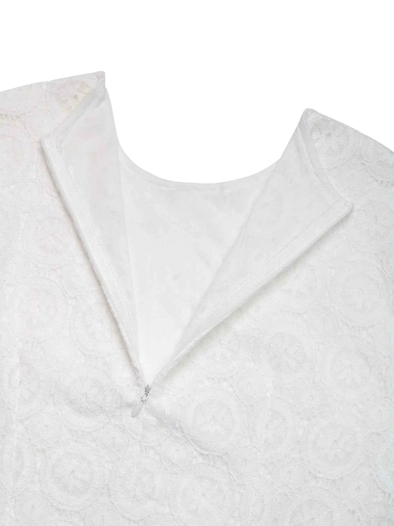 Lace Long Sleeve Midi Dress.