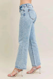 Judy Blue High Waist Stone Wash Straight Jeans Plus Size.