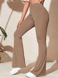 Plus Size High-Waist Flare Active Pants.
