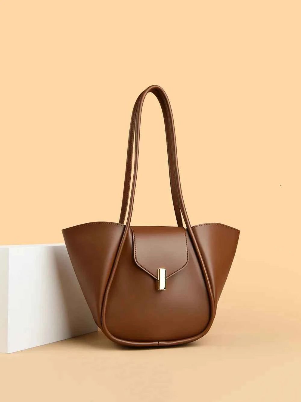 Large PU Leather Shoulder Bag with Pouch.