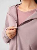 Millennia Zip Up Dropped Shoulder Active Hoodie.