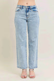 Judy Blue High Waist Stone Wash Straight Jeans Plus Size.