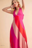 Aemi+Co Color Block Sleeveless Maxi Dress - EBYNN