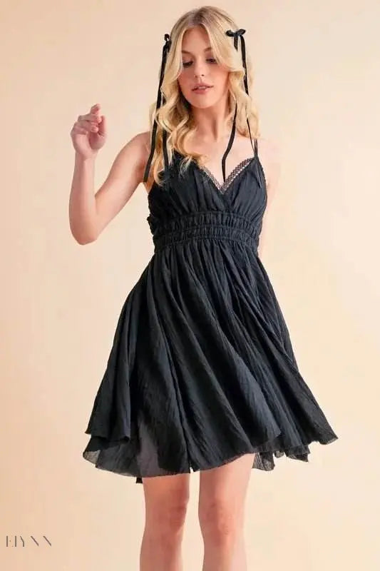 Aemi+Co Lace Detail Mini Cami Dress - Elegant Fashion for Every Occasion - EBYNN