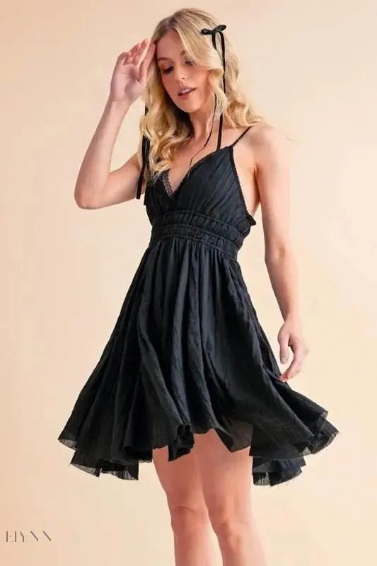 Aemi+Co Lace Detail Mini Cami Dress - Elegant Fashion for Every Occasion - EBYNN