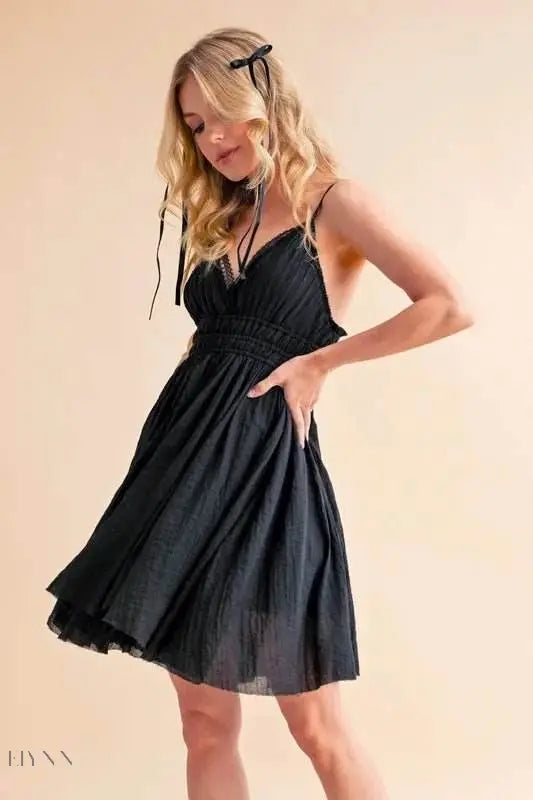 Aemi+Co Lace Detail Mini Cami Dress - Elegant Fashion for Every Occasion - EBYNN