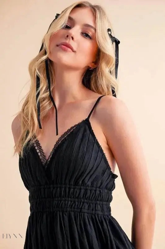 Aemi+Co Lace Detail Mini Cami Dress - Elegant Fashion for Every Occasion - EBYNN