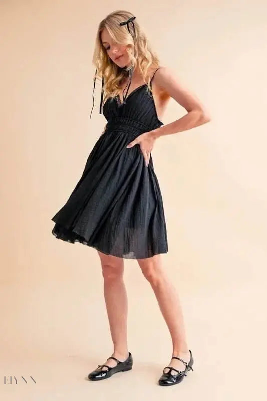 Aemi+Co Lace Detail Mini Cami Dress - Elegant Fashion for Every Occasion - EBYNN