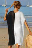 Angel Wings Two-Tone Open Front Cover Up - EBYNN