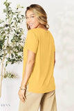Basic Bae Bamboo Short Sleeve T-Shirt - Full Size Round Neck - EBYNN