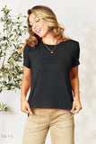 Basic Bae Bamboo Short Sleeve T-Shirt - Full Size Round Neck - EBYNN