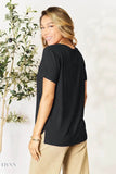Basic Bae Bamboo Short Sleeve T-Shirt - Full Size Round Neck - EBYNN