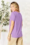 Basic Bae Bamboo Short Sleeve T-Shirt - Full Size Round Neck - EBYNN