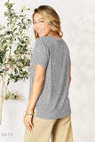 Basic Bae Bamboo Short Sleeve T-Shirt - Full Size Round Neck - EBYNN