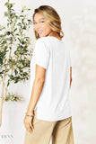Basic Bae Bamboo Short Sleeve T-Shirt - Full Size Round Neck - EBYNN