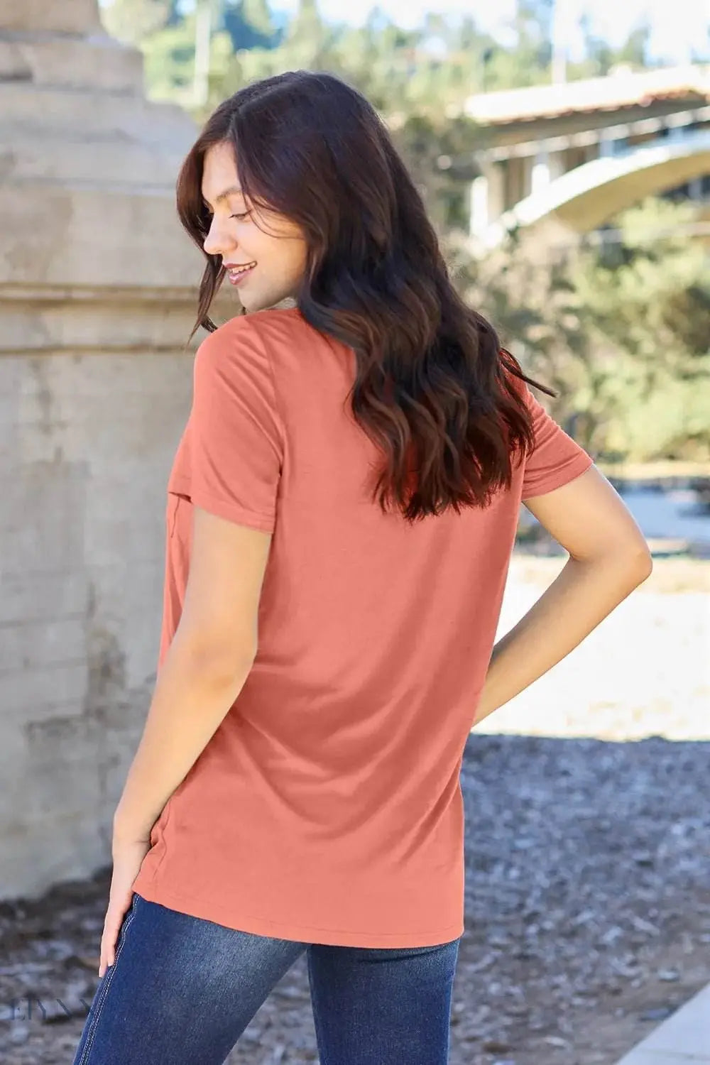 Basic Bae Bamboo V-Neck T-Shirt for Ultimate Comfort - EBYNN