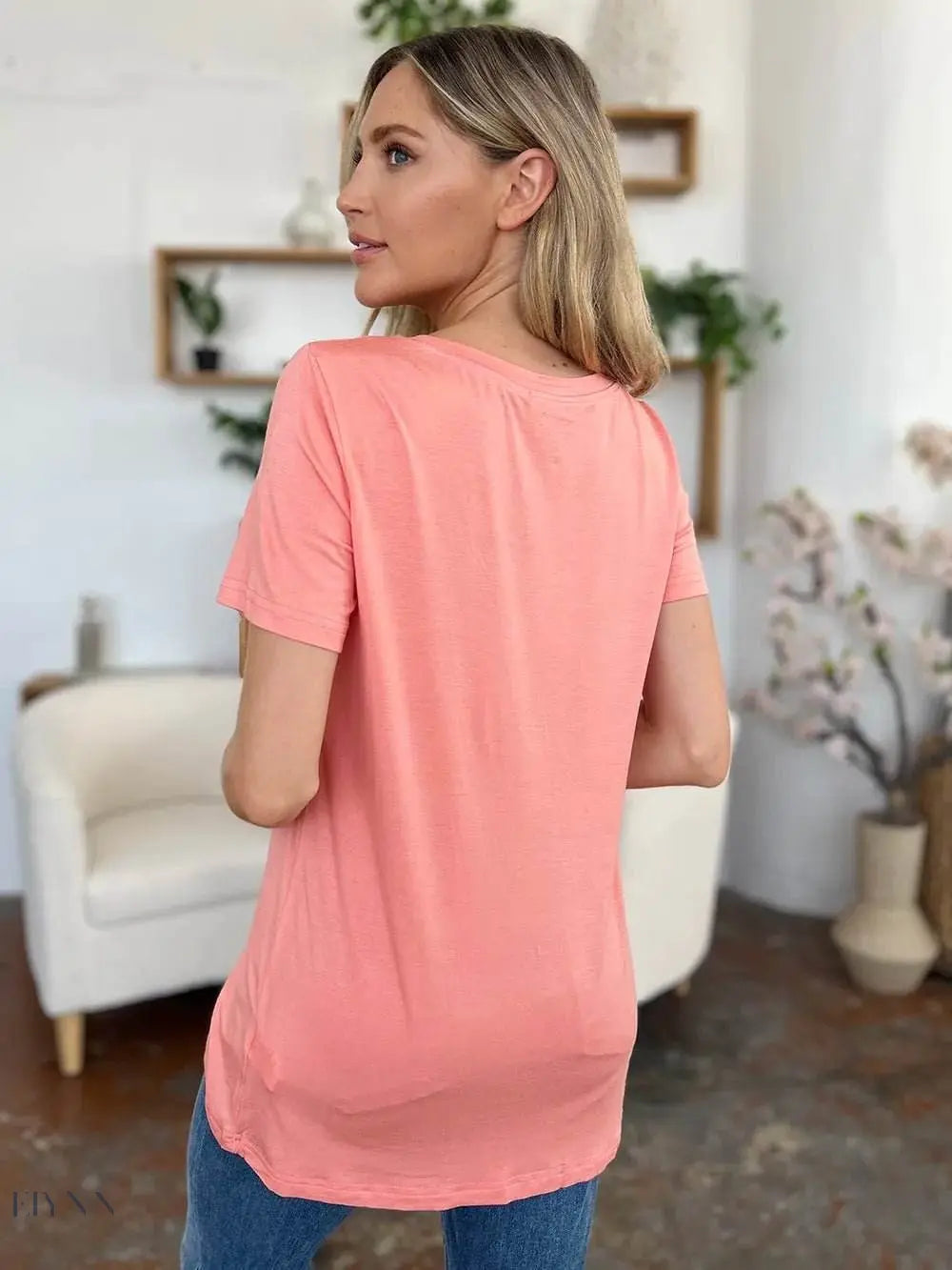 Basic Bae Bamboo V-Neck T-Shirt for Ultimate Comfort - EBYNN