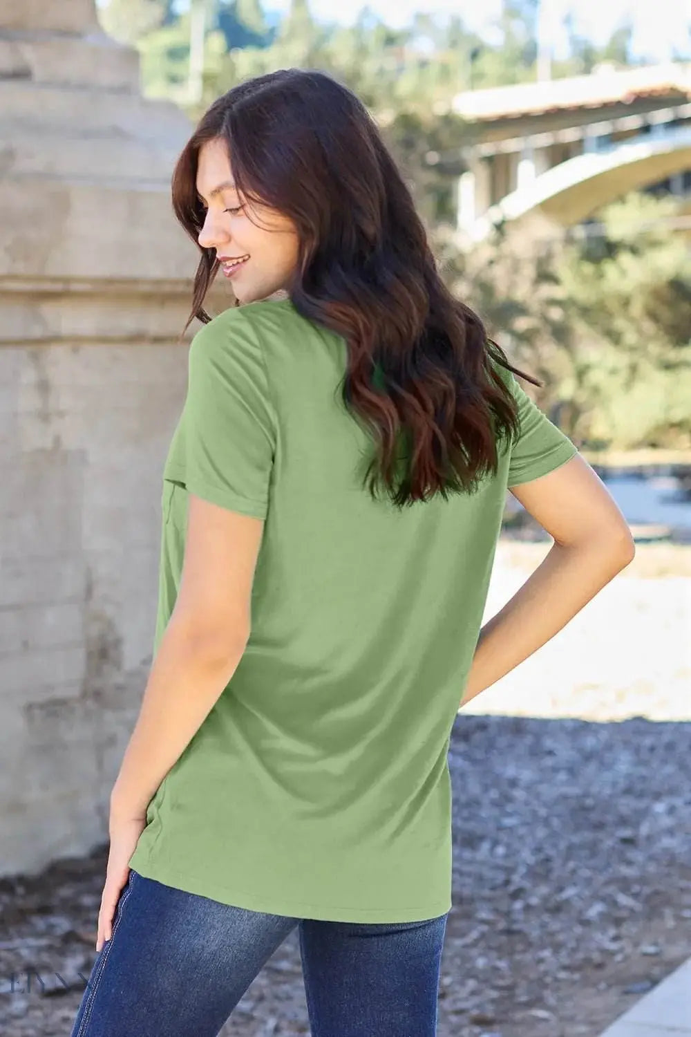 Basic Bae Bamboo V-Neck T-Shirt for Ultimate Comfort - EBYNN