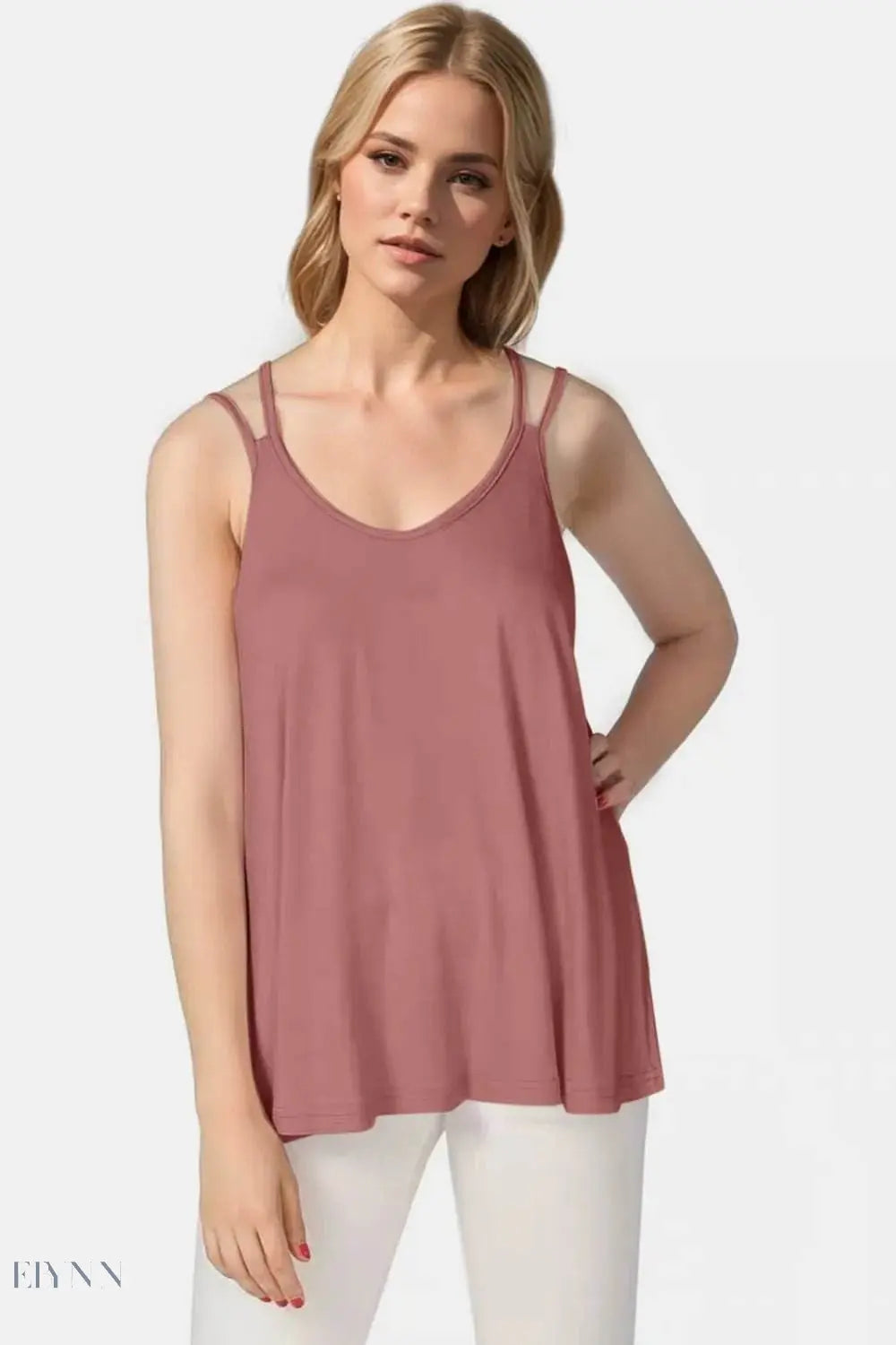 Basic Bae Bamboo Cami Top with Double Spaghetti Straps - EBYNN