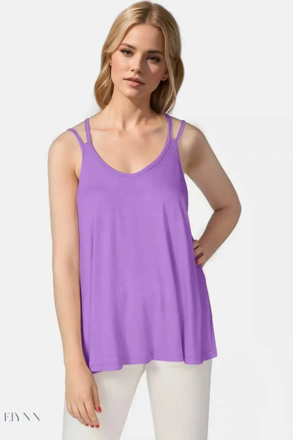 Basic Bae Bamboo Cami Top with Double Spaghetti Straps - EBYNN