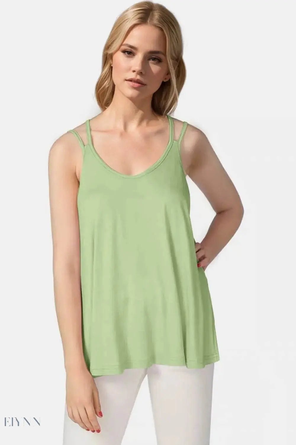 Basic Bae Bamboo Cami Top with Double Spaghetti Straps - EBYNN