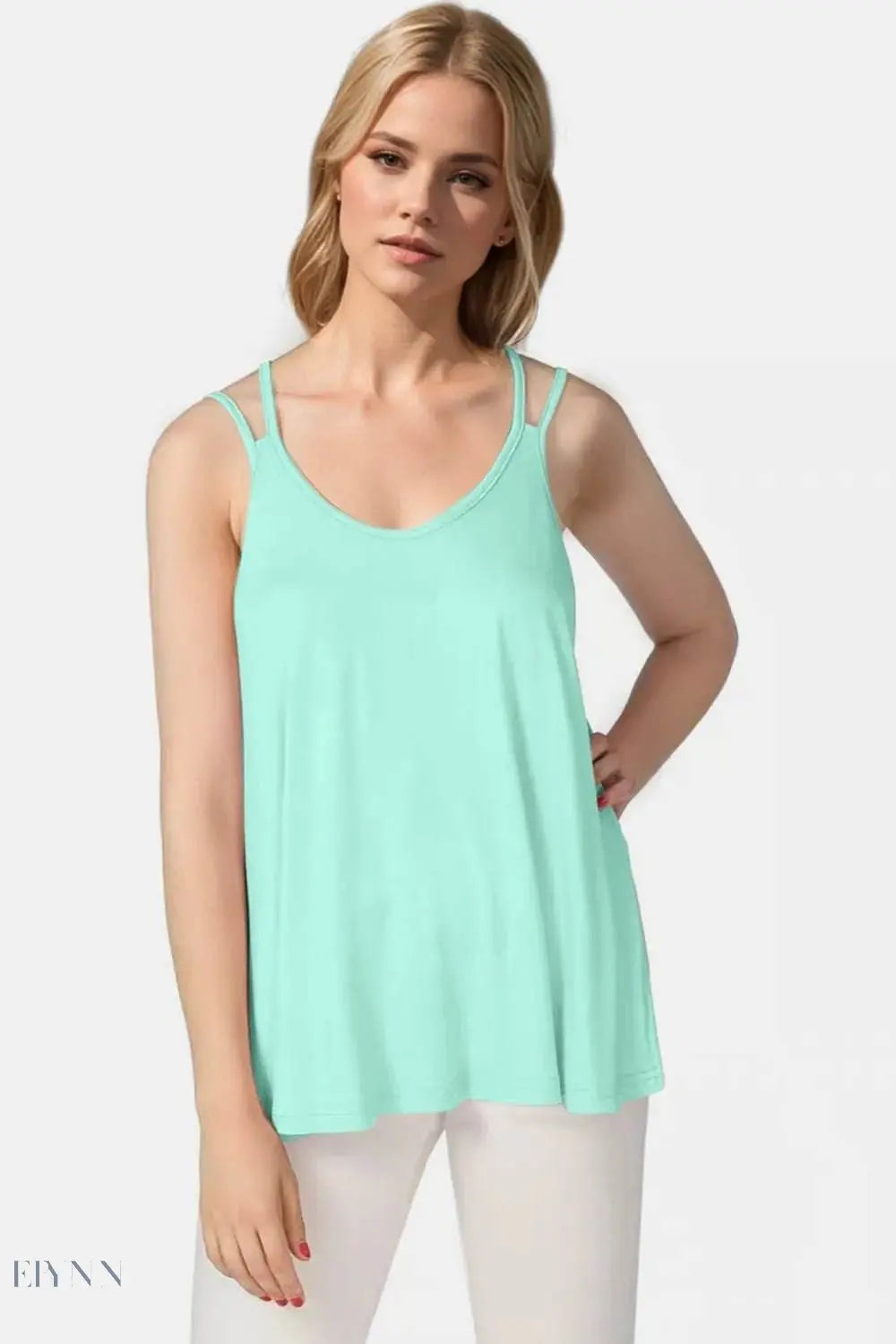 Basic Bae Bamboo Cami Top with Double Spaghetti Straps - EBYNN