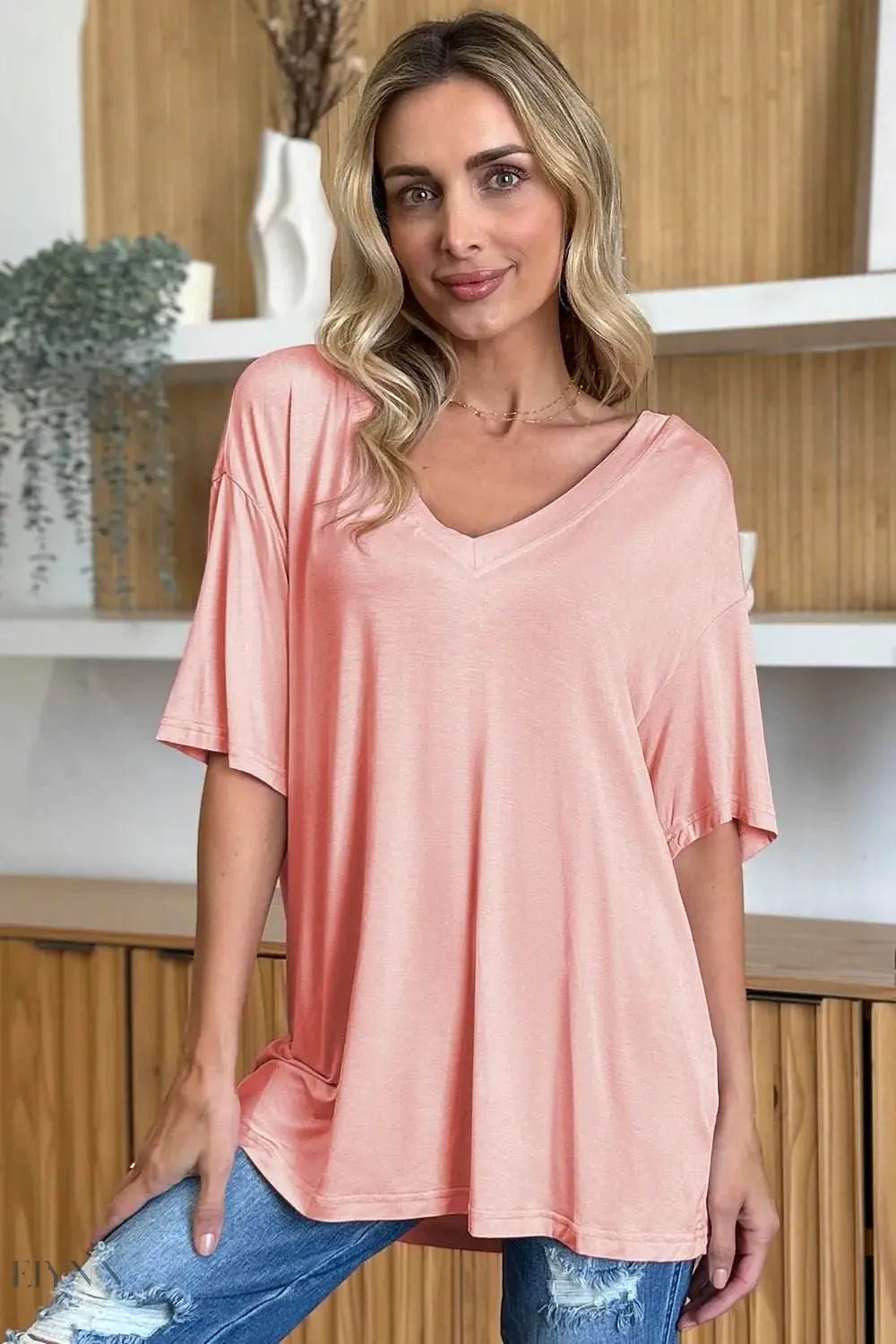 Basic Bamboo V-Neck T-Shirt for Ultimate Comfort and Style - EBYNN