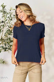 Basic Round Neck T-Shirt - Full Size Short Sleeve Tee for Everyday Wear - EBYNN