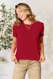 Basic Round Neck T-Shirt - Full Size Short Sleeve Tee for Everyday Wear - EBYNN