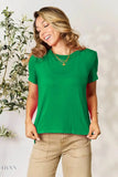 Basic Round Neck T-Shirt - Full Size Short Sleeve Tee for Everyday Wear - EBYNN