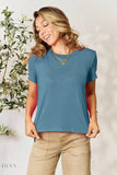 Basic Round Neck T-Shirt - Full Size Short Sleeve Tee for Everyday Wear - EBYNN