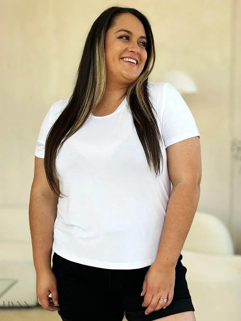 Basic Bae T-Shirt - Full Size Round Neck Short Sleeve Tee - EBYNN