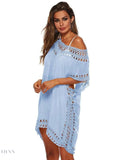 Boho Crochet Beach Cover Up Lightweight Dress for Effortless Style - EBYNN