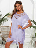 Boho Crochet Beach Cover Up Lightweight Dress for Effortless Style - EBYNN