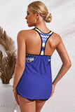 Chevron Stripe Racerback Swim Tank - EBYNN