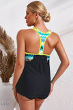 Chevron Stripe Racerback Swim Tank - EBYNN