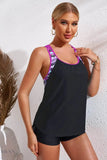 Chevron Stripe Racerback Swim Tank - EBYNN