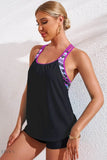 Chevron Stripe Racerback Swim Tank - EBYNN