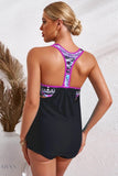 Chevron Stripe Racerback Swim Tank - EBYNN